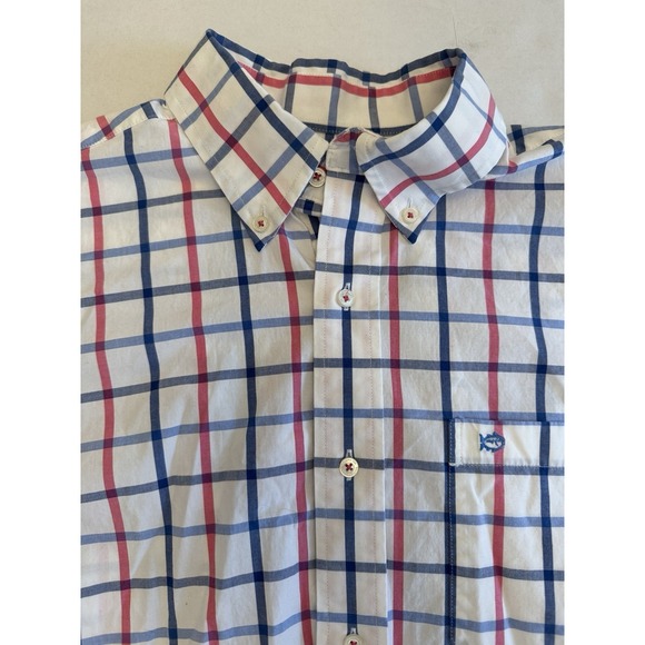 Southern Tide Other - Southern Tide Shirt Mens Medium M‎ Red White Blue Plaid Button Down Long Sleeve